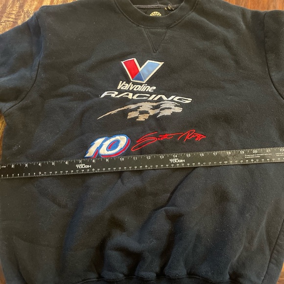 NASCAR Scott Riggs Racing Sweatshirt Valvoline #10 Black Medium - Picture 2 of 4